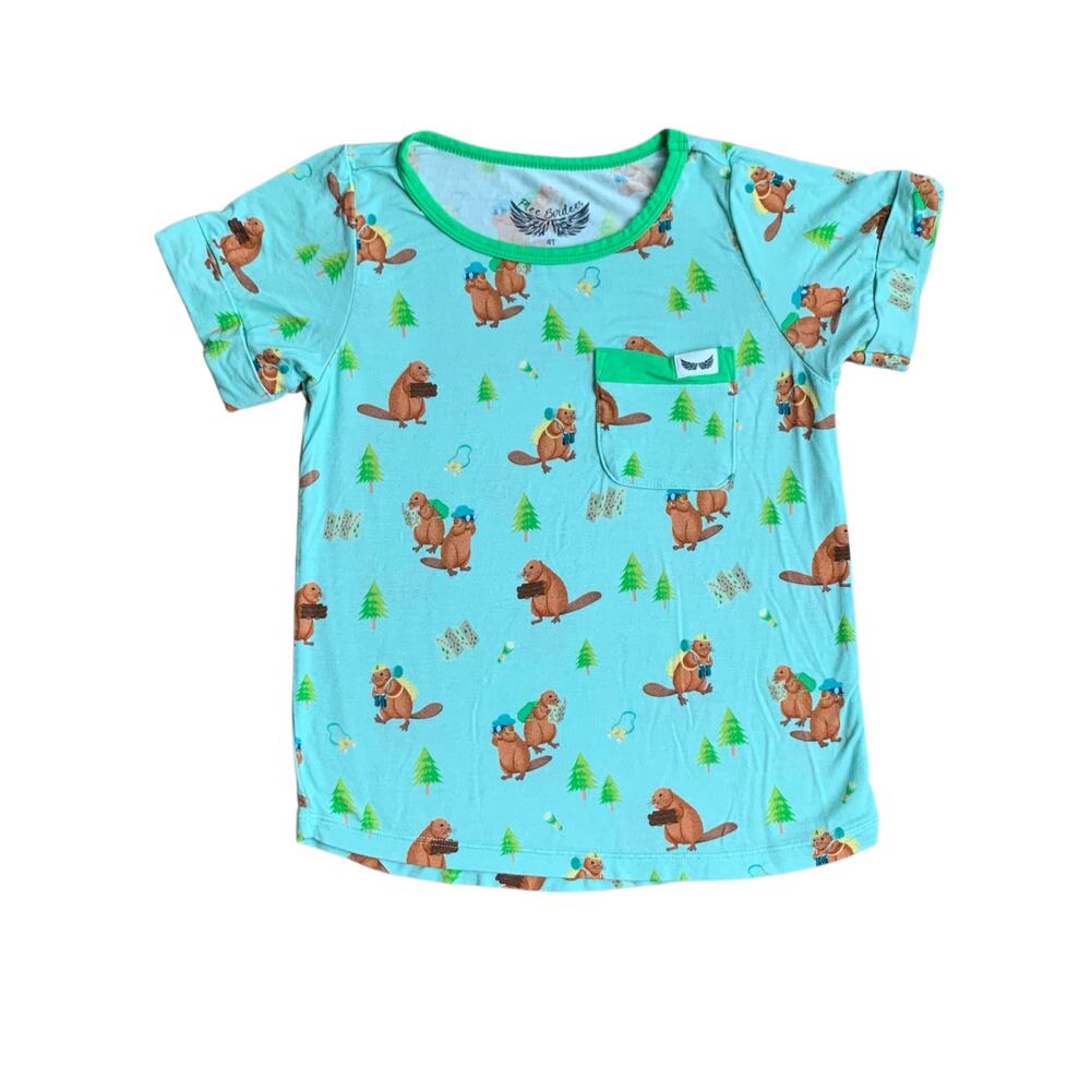 Free Birdees Bamboo Adventure Otters Pocket Tee